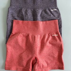 Bo+Tee Oh Polly No Limits Seamless High Waisted Bike Shorts Size M, Lot of 2